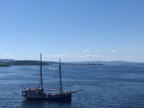 Oslo with kids - view of the harbor from Akershus Fortress