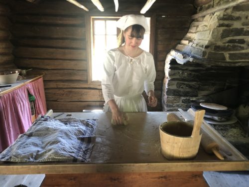 Oslo with kids - making Lefse at the Norwegian Folk Museum