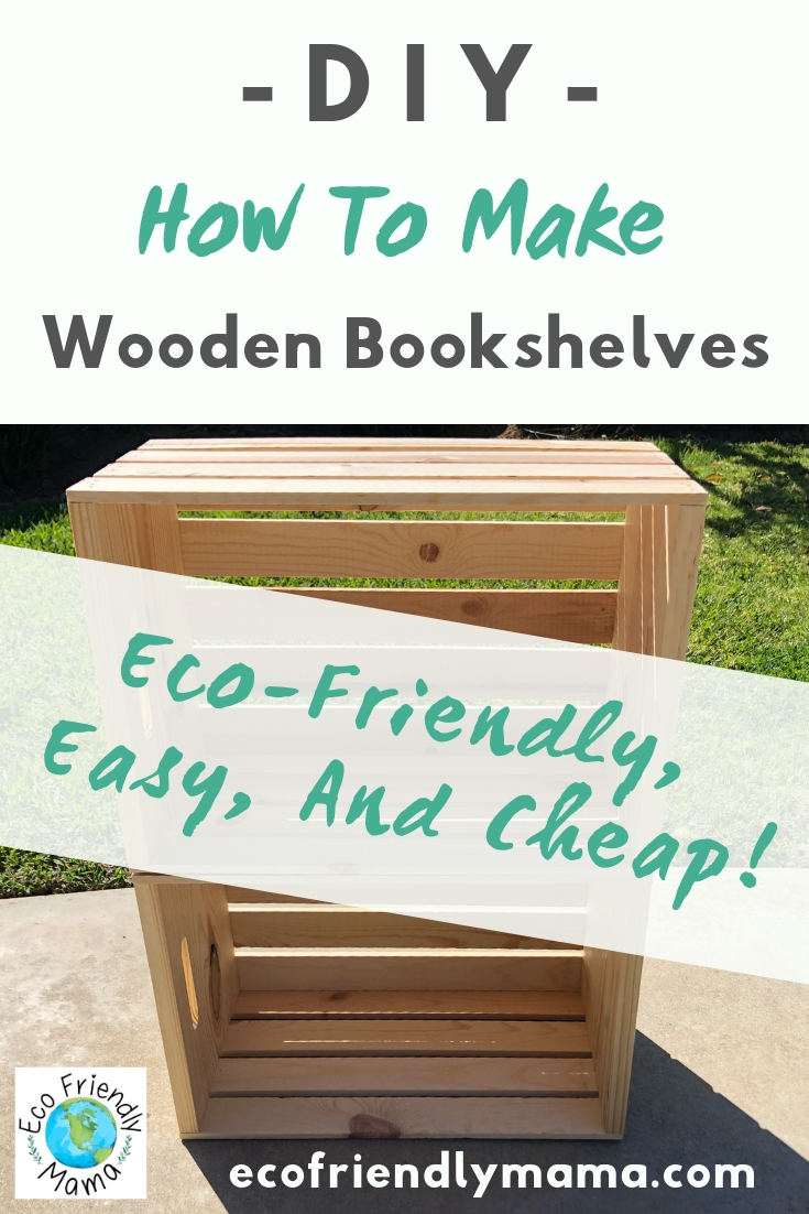DIY wooden bookshelves